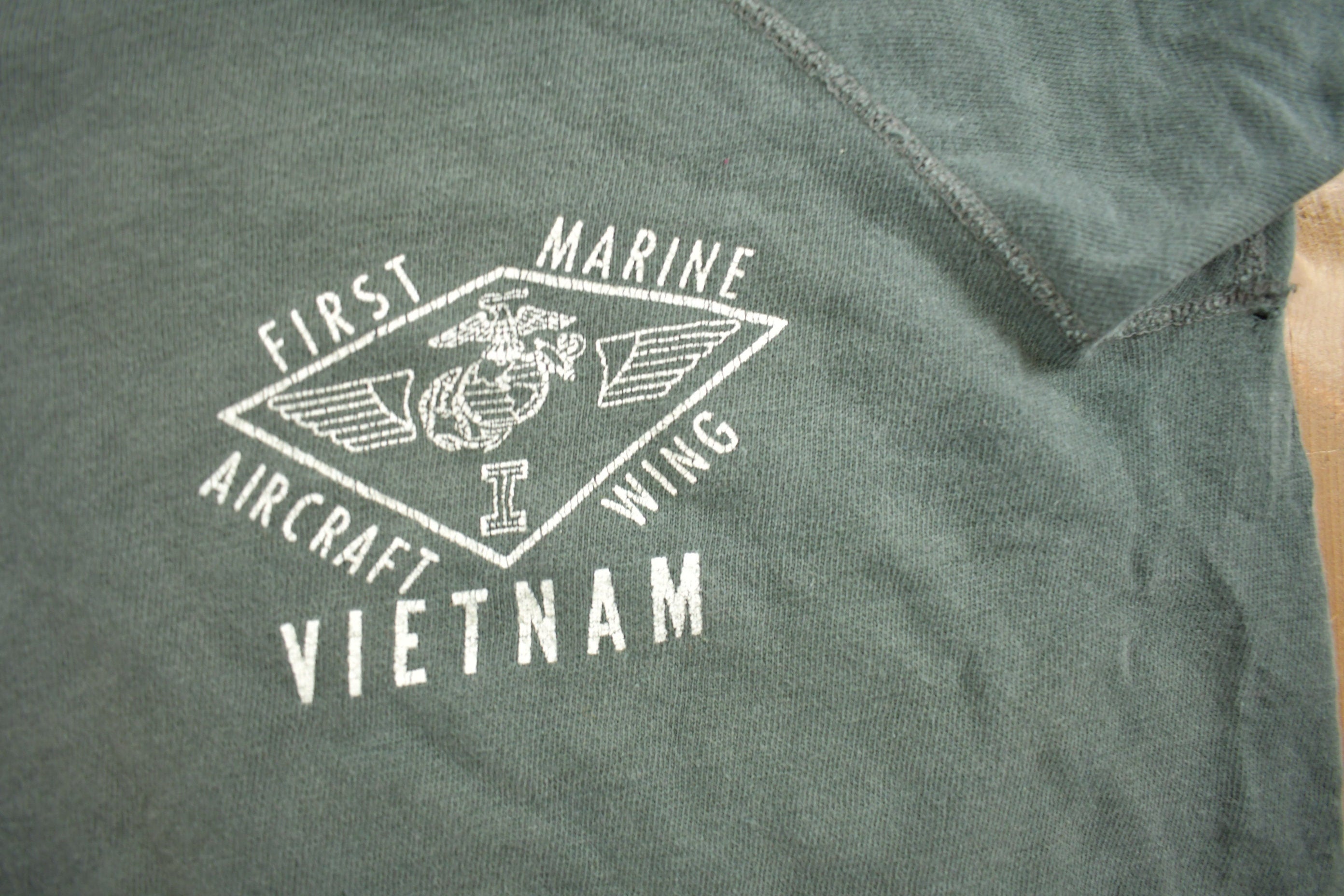 Vintage 1960s Military Vietnam Short Sleeve Sweatshirt