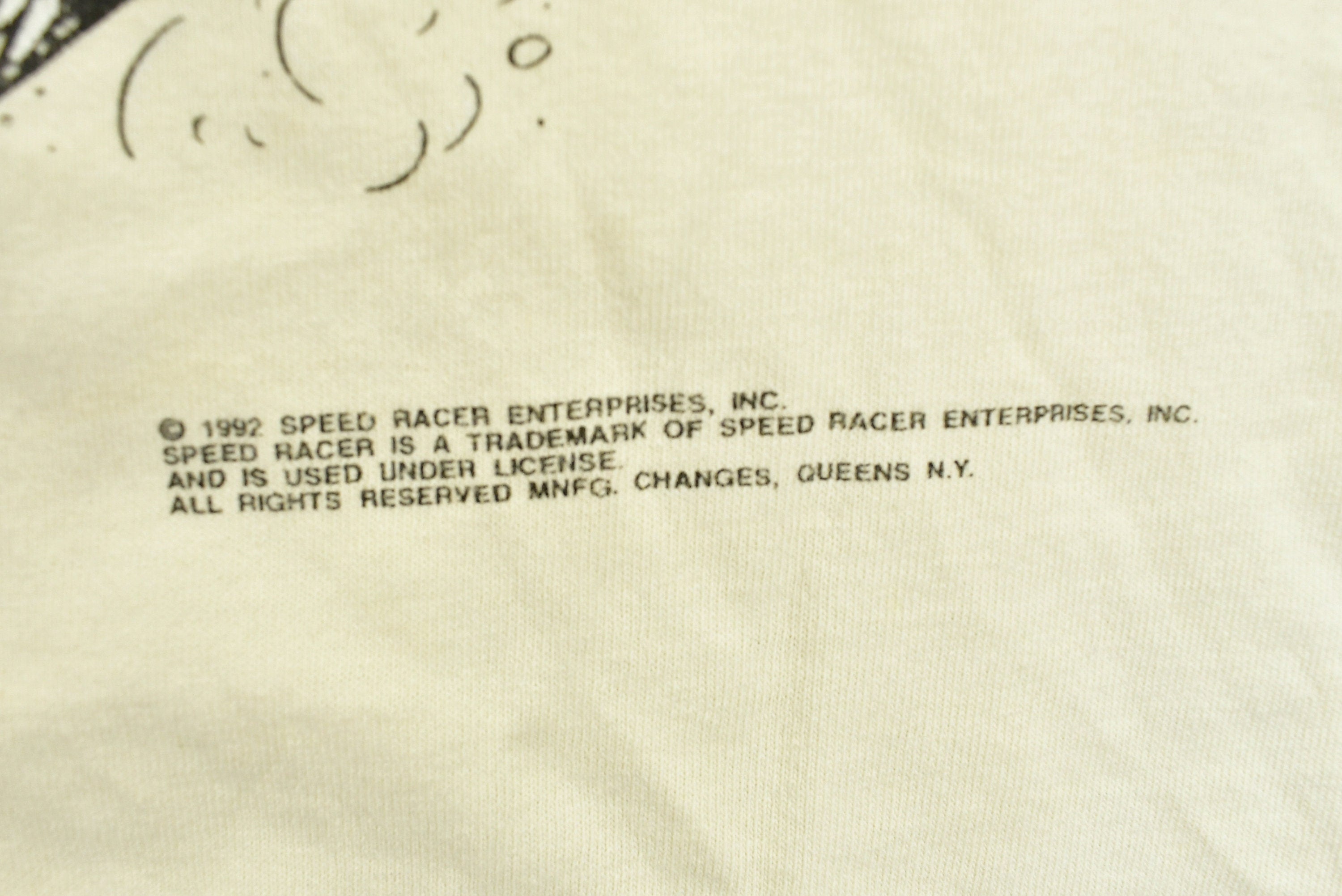 Vintage 1992 Speed Racer Cartoon Anime Graphic T-Shirt