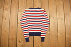 Vintage 1980s Womens Pant-her Striped Crewneck Sweatshirt