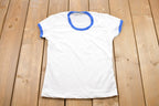 Vintage 1980s Mesh Ringer T-Shirt  Basic Ringer  80s  90s  Streetwear  Retro Style  Single Stitch  Made In USA