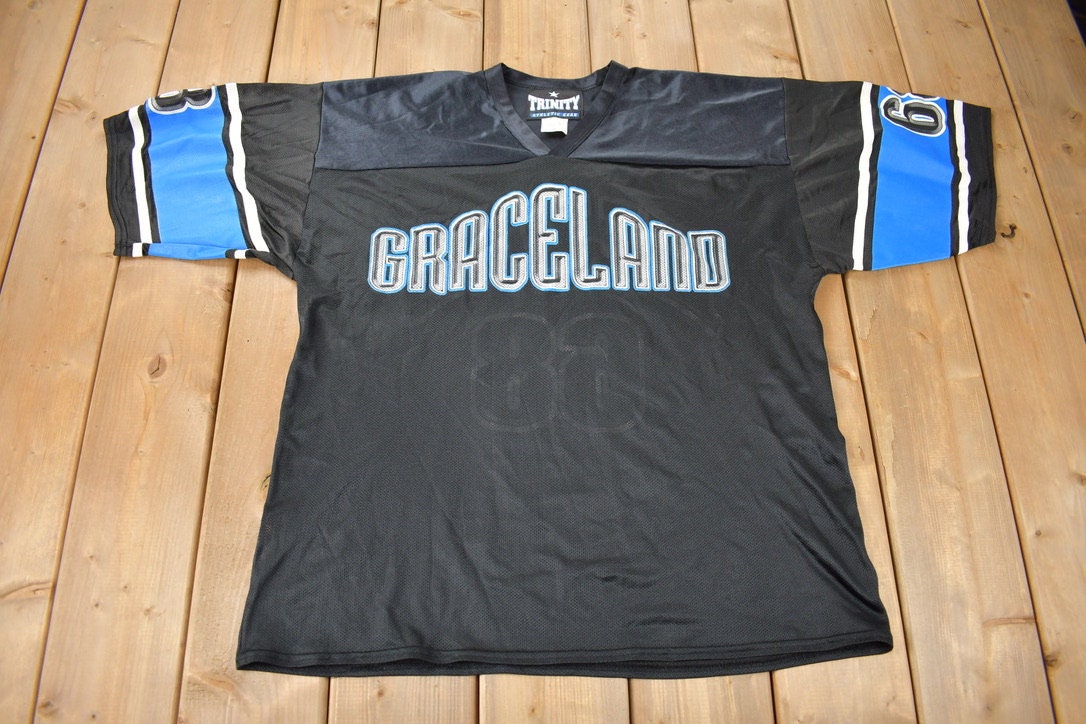 Vintage 1990s Elvis Presley Graceland 68 Football Jersey Made In USA