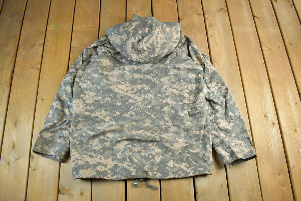 Vintage 1990s Digi Camo Military Rain Jacket Men's Large