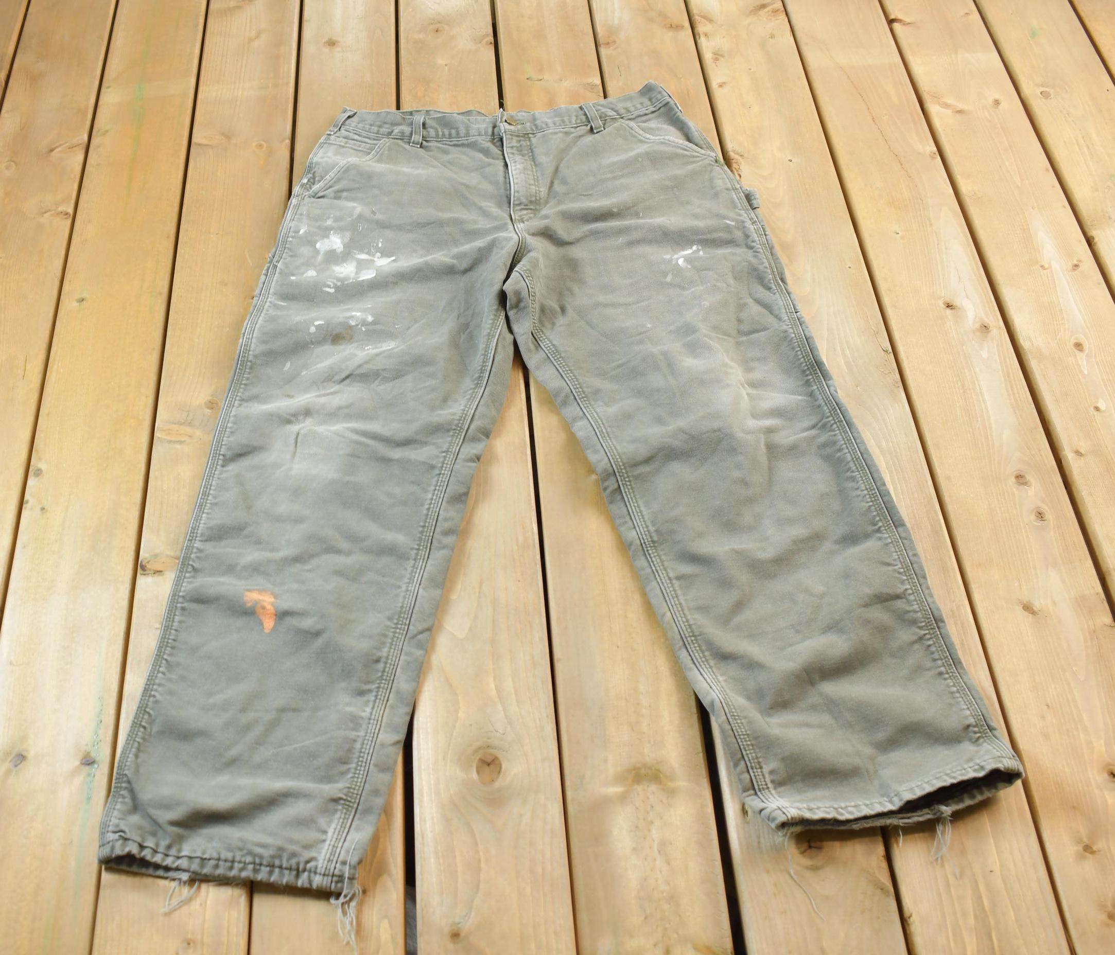 Vintage 1990s Blanket Lined Carhartt Carpenter Pants Size 28 x 30