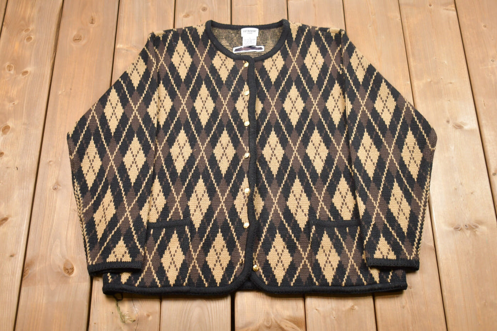 Vintage 1990s Liz Baker Button Up Cardigan Sweater