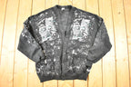 Vintage 1990s Winter Kitten AOP Cardigan Sweatshirt Women's XL
