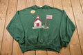 Vintage 1990s USA Patchwork House Crewneck Sweatshirt