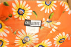 Vintage 1990s Floral AOP Souvenir Zip T-Shirt Women's S