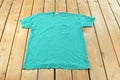 Vintage 1990s Fruit of the Loom Blank Teal Pocket T-Shirt Men's L