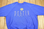 Vintage 1980s Destin Florida Raglan Cut Crewneck Sweatshirt