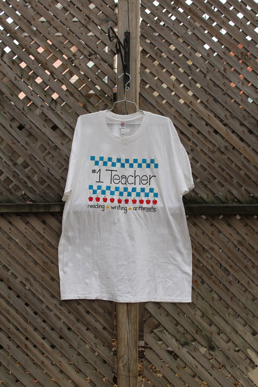 Vintage 1980s #1 Teacher Graphic T Shirt
