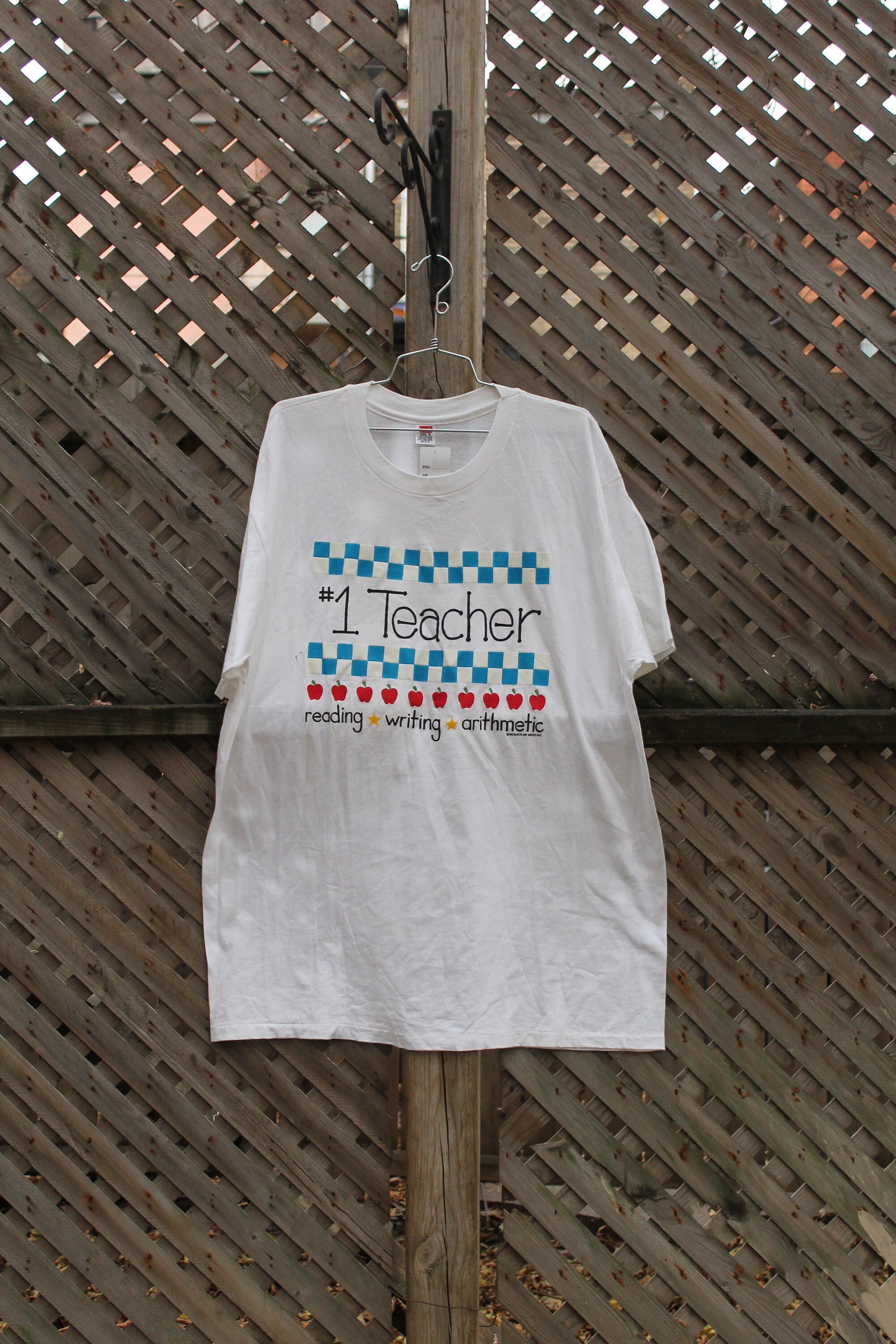 Vintage 1980s #1 Teacher Graphic T Shirt