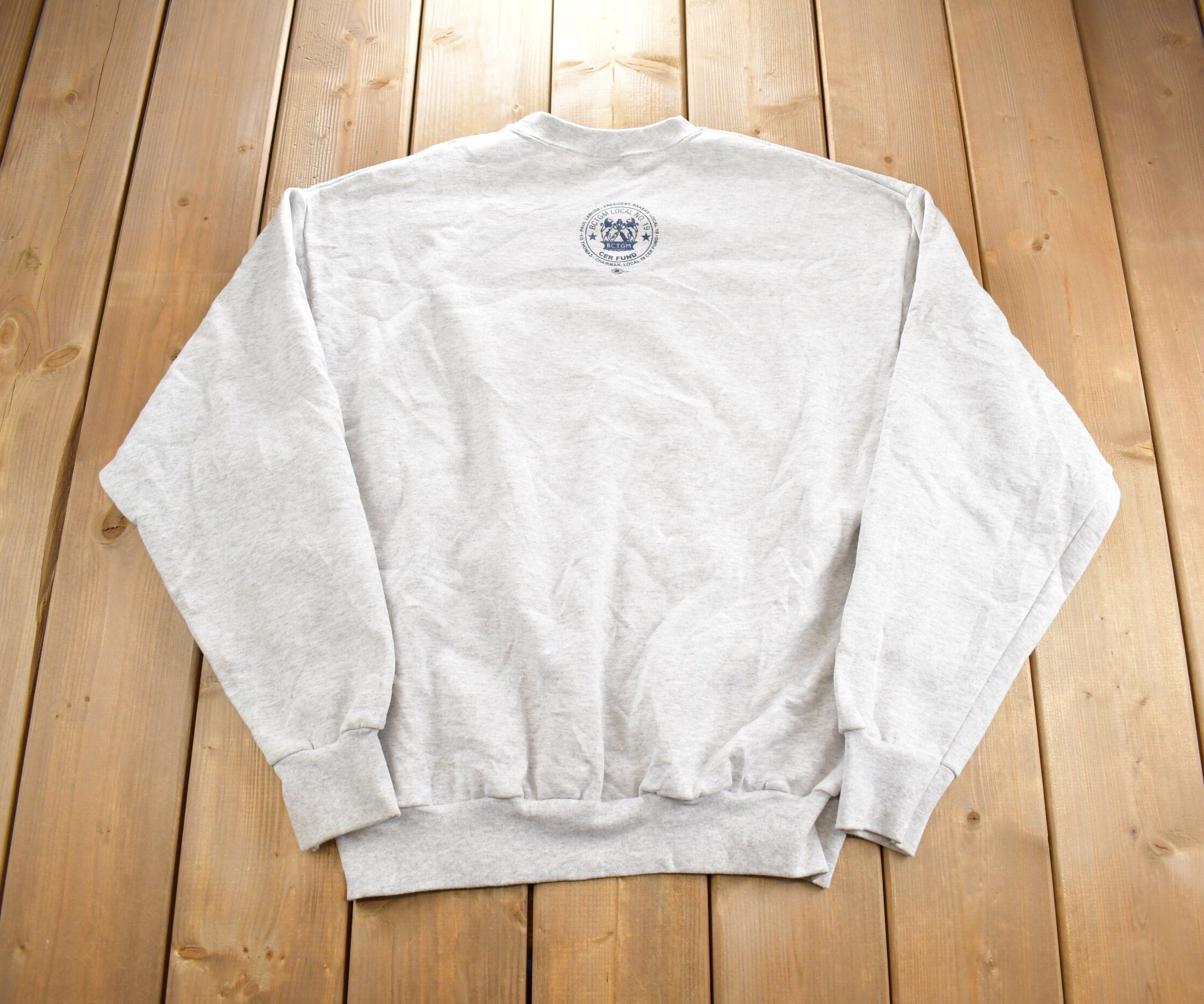 Vintage 1990s BCTGM Union Line University Crewneck Made In USA