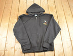 Vintage 1980s Disney Mickey Mouse Hoodie Full Zip Sweatshirt Men's M