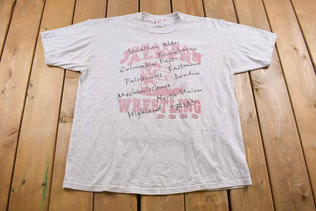 Vintage 2000 Jerzees Wrestling Graphic T Shirt