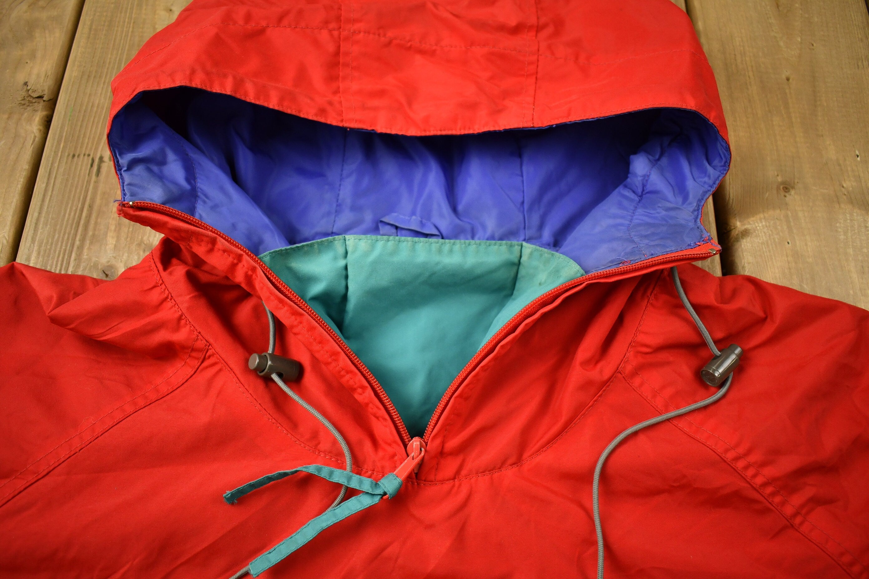 Vintage 1980s Columbia Sportswear Quarter Zip Windbreaker Jacket