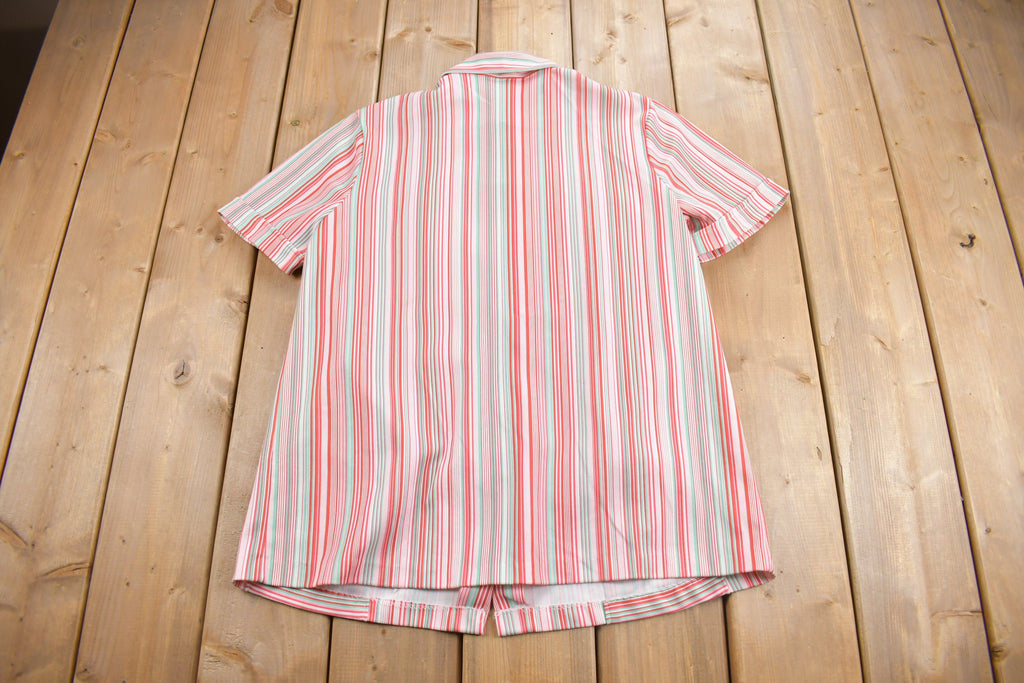 Vintage 1980s Land 'N Sea Striped Button Up Shirt