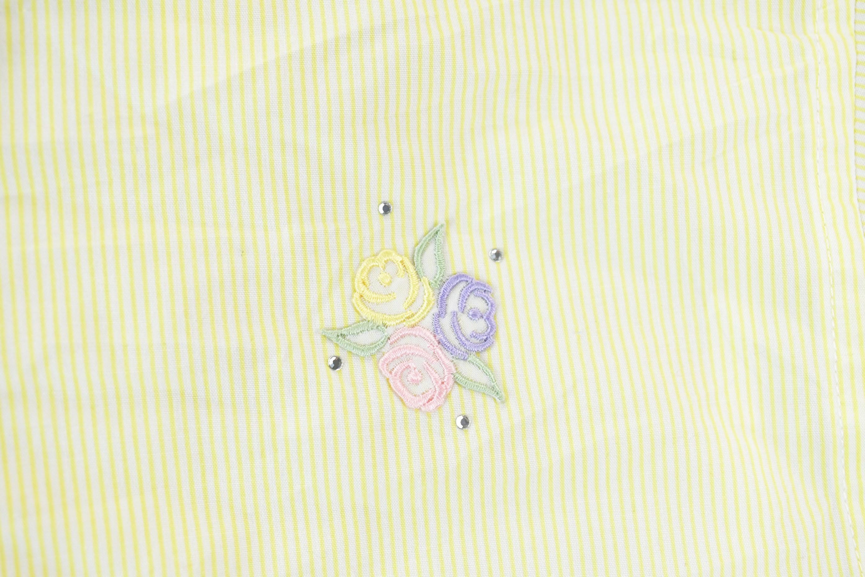 Vintage 1980s Embroidered Button Up Shirt