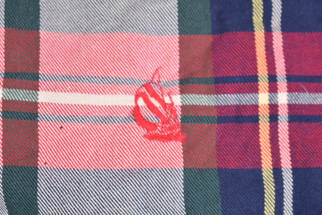 Vintage 1980s Nautica Plaid Button Up Shirt