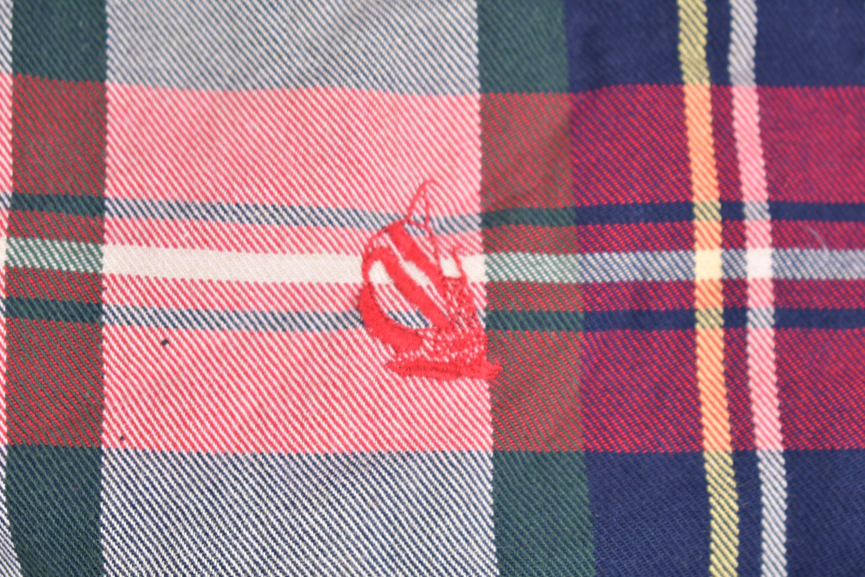 Vintage 1980s Nautica Plaid Button Up Shirt