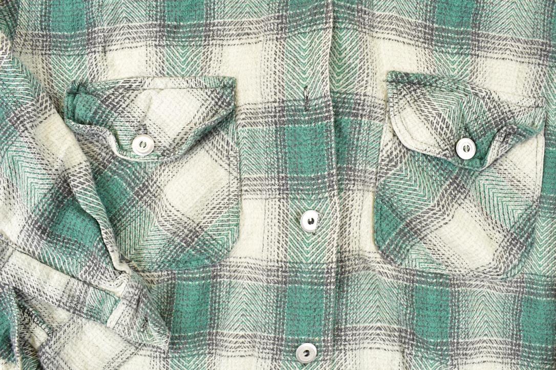 Vintage 1990s In Style New York Plaid Button Up Hoodie Men's M
