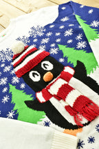 Vintage 90's Cut N Sew Penguin Knitted Sweater