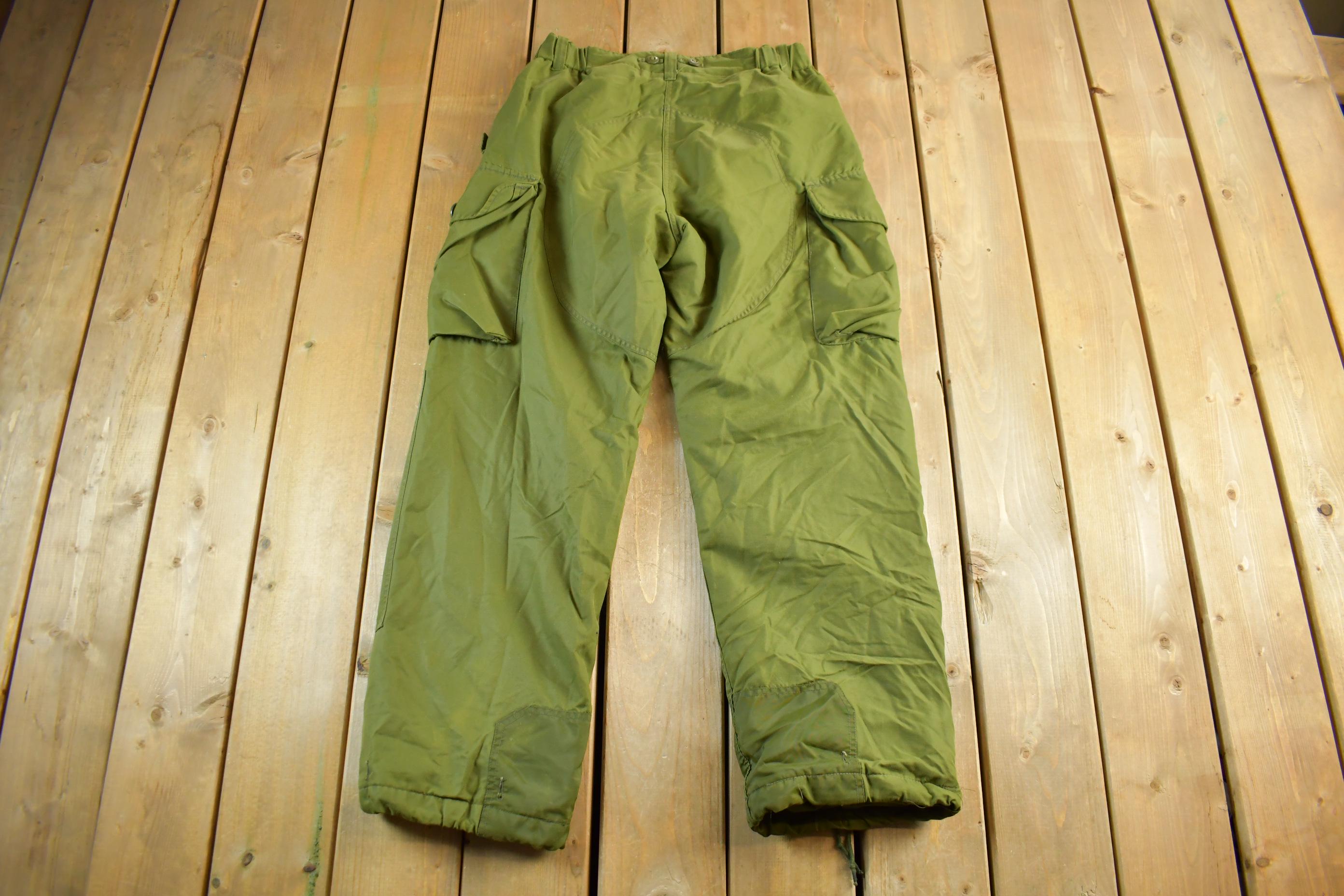 Vintage 1998 Army Military Green Combat Trousers Size 33 x 30