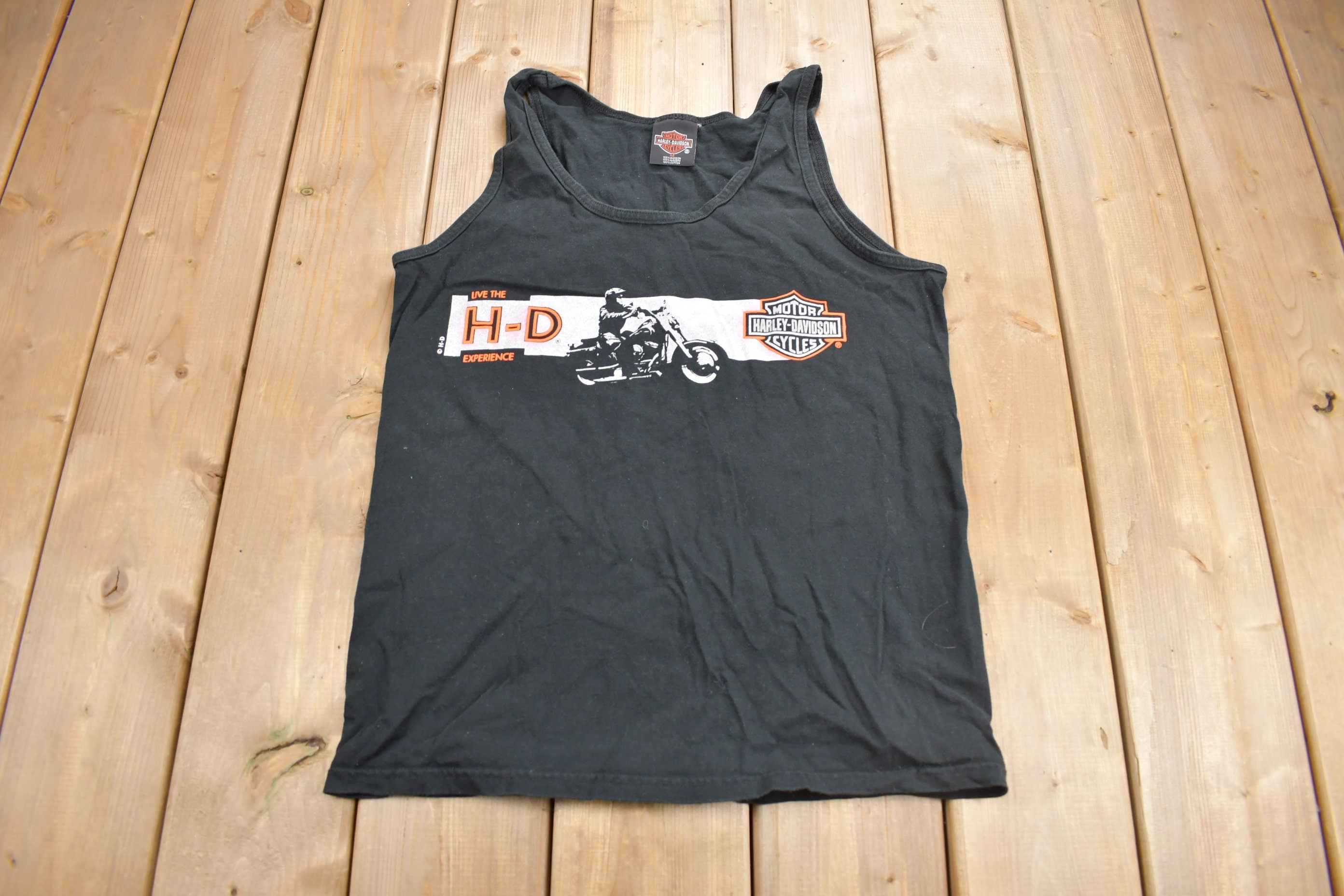 Vintage 1990s Harley Davidson Motorcycles Cancun Mexico Tank Top Shirt