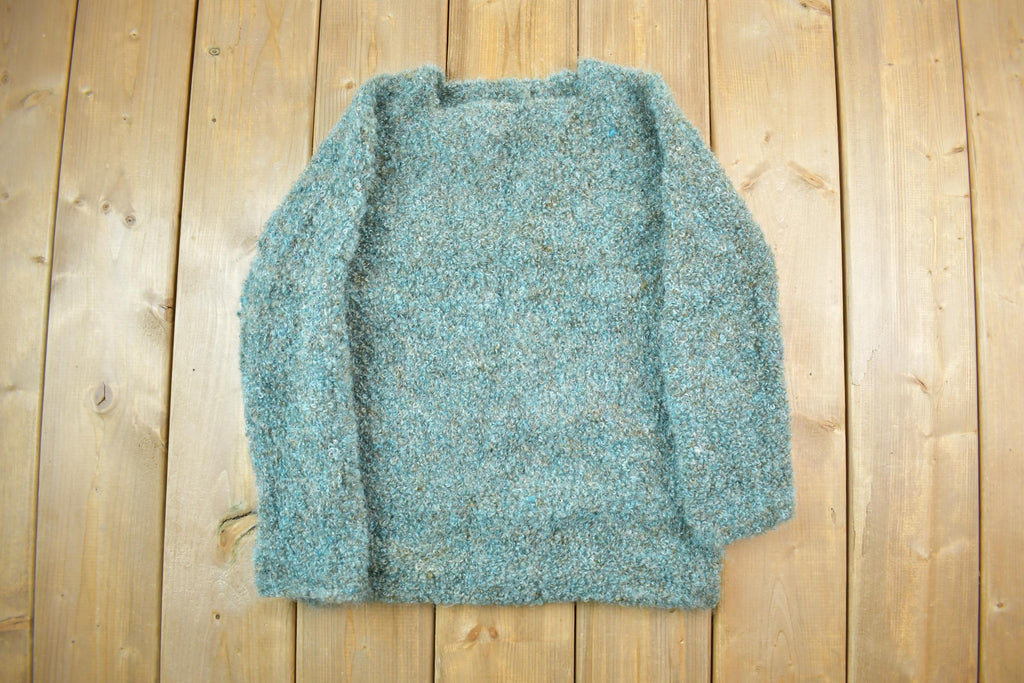 Vintage 1980s Galaxy Green Knit Crewneck Sweater