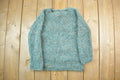 Vintage 1980s Galaxy Green Knit Crewneck Sweater