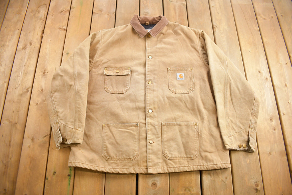 Vintage 1980s Carhartt Blanket Lined Chore Coat