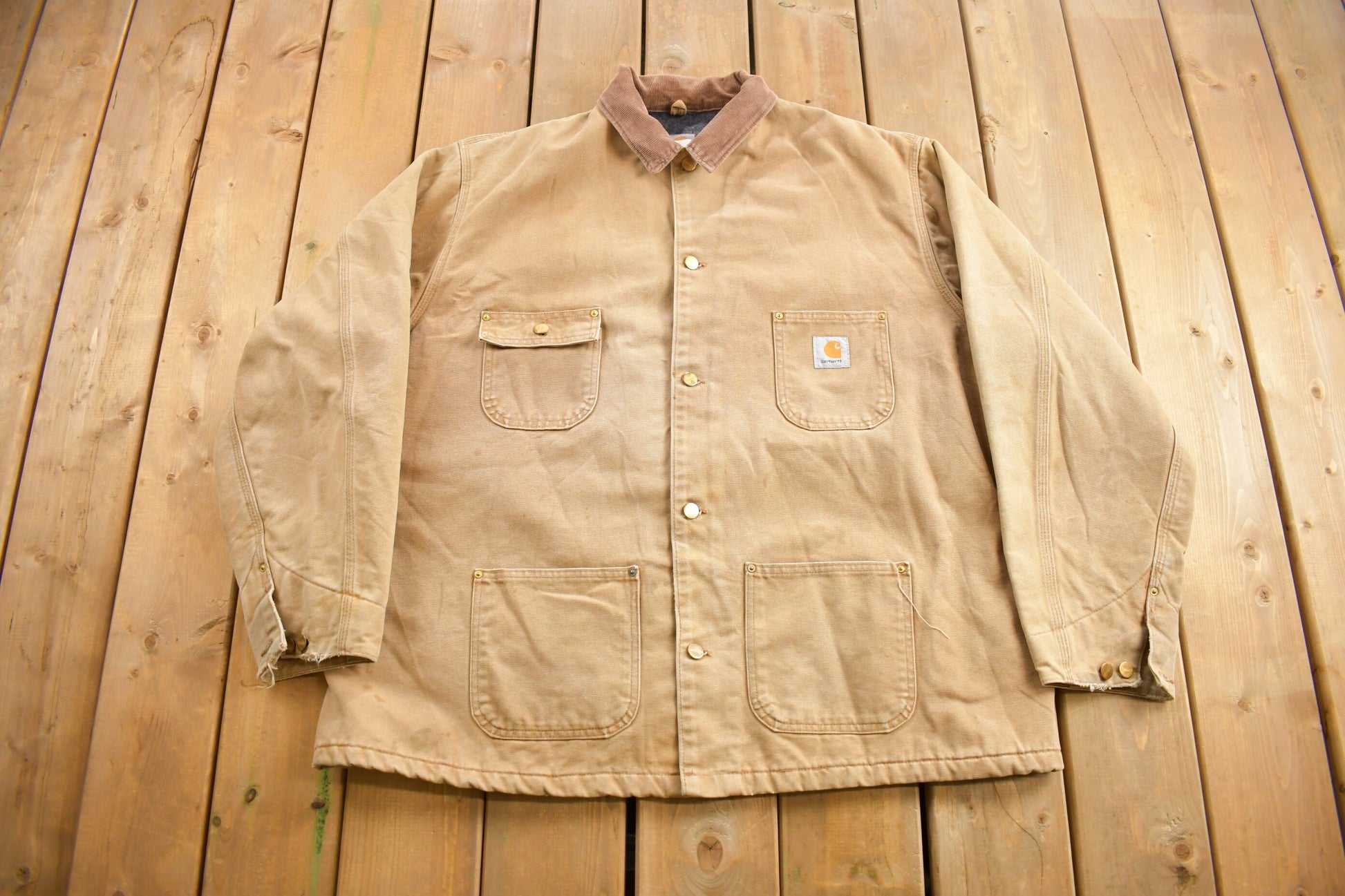 Vintage 1980s Carhartt Blanket Lined Chore Coat