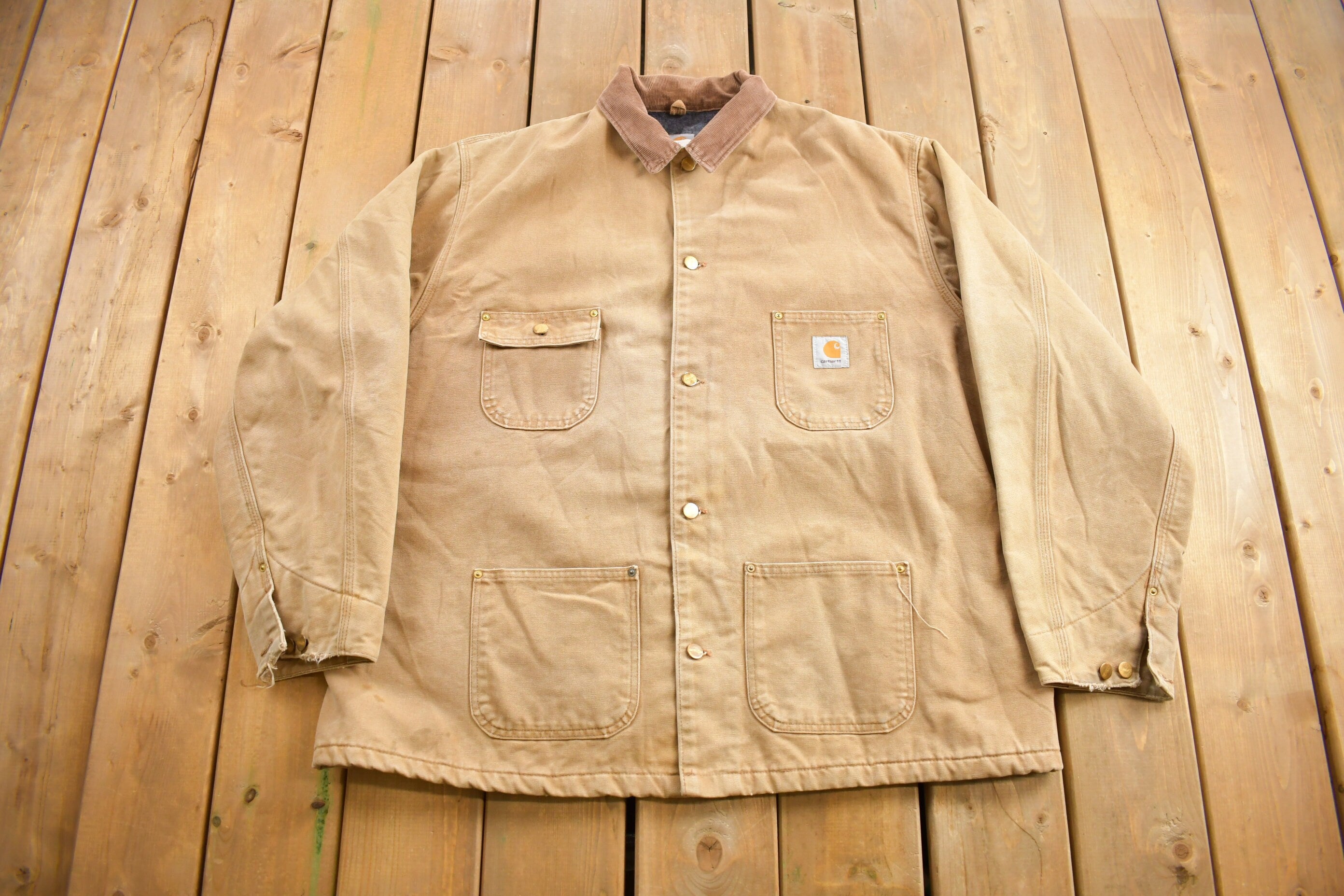 Vintage 1980s Carhartt Blanket Lined Chore Coat