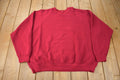 Vintage 1990s Blank Red Raglan Crewneck Sweatshirt Made In USA Size XXL