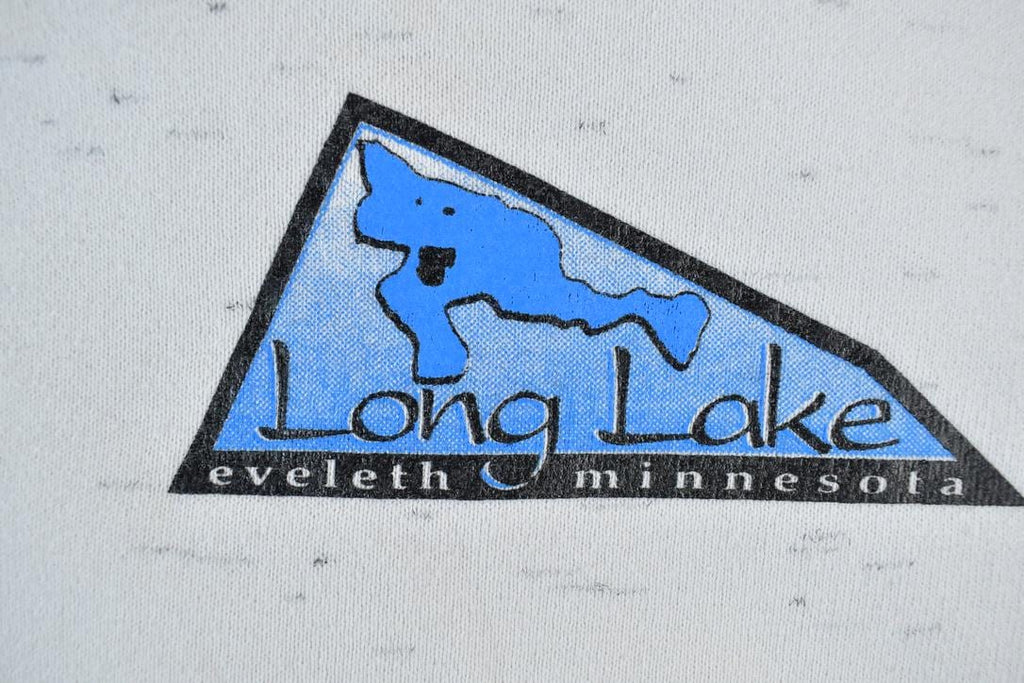 Vintage 1990s Long Lake Eveleth Minnesota Crewneck Sweatshirt Made In USA