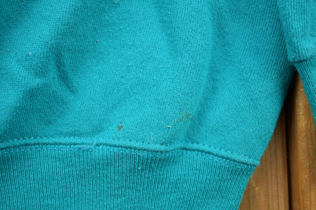 Vintage 1990s Blank Turquoise Crewneck Sweatshirt