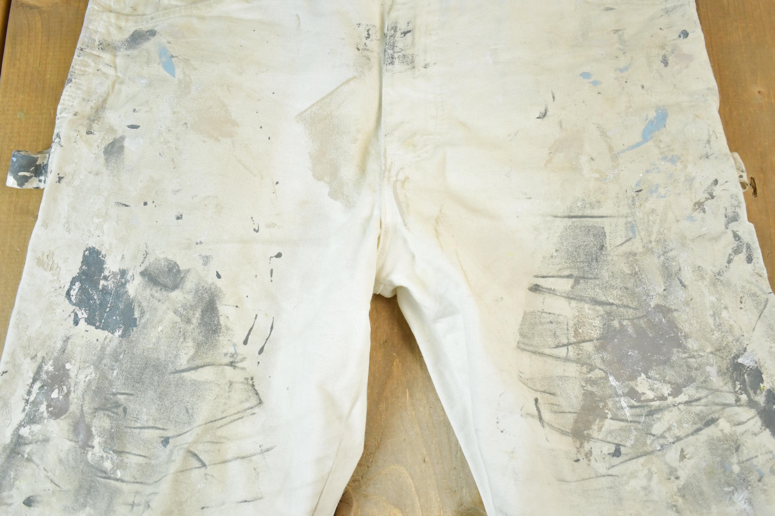 Vintage 1990's Dickies White Painters Jeans Size 34x32