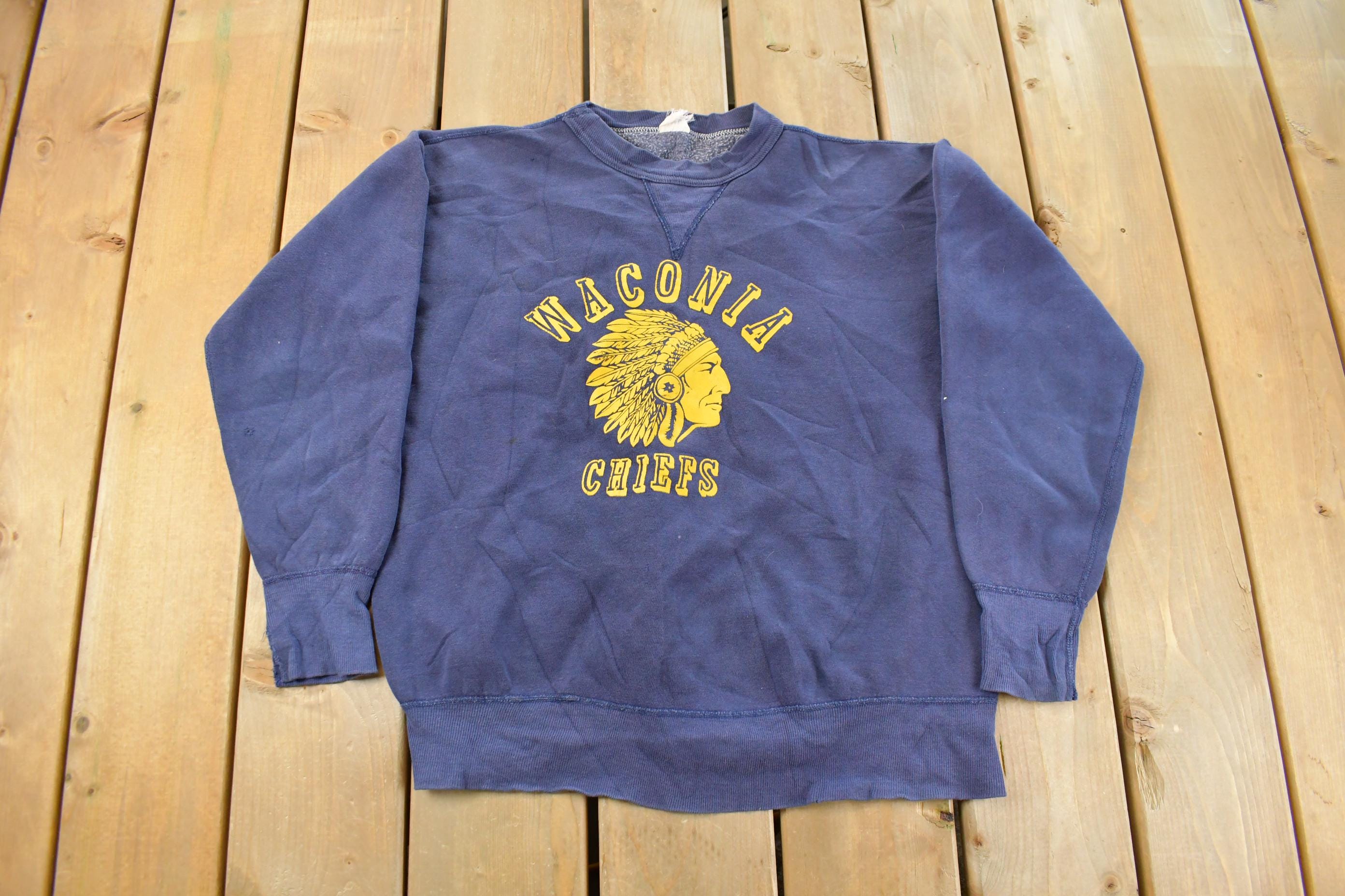 Vintage 1950s Waconia Chiefs Single V Crewneck Sweatshirt Men's S