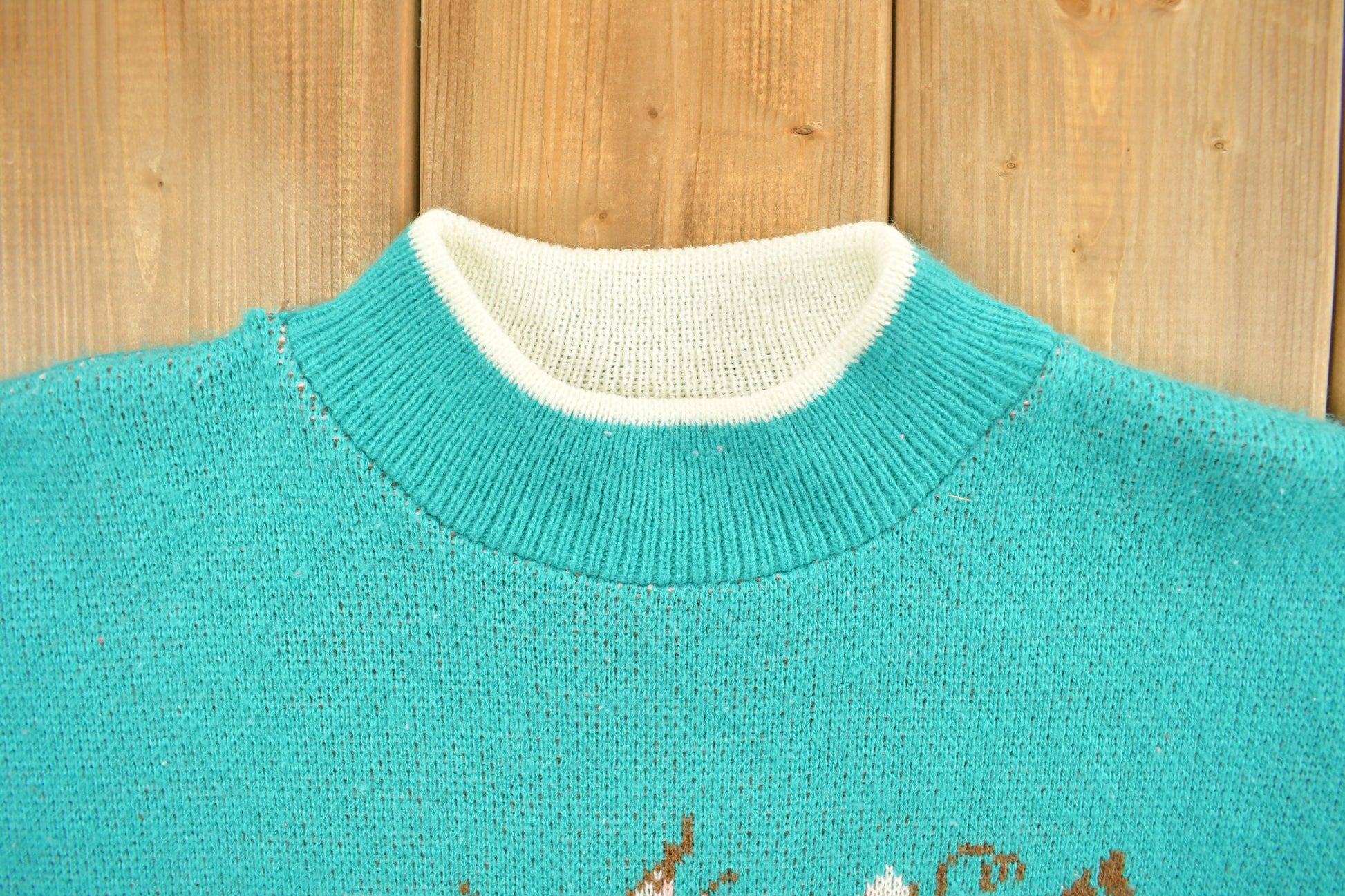 Vintage 1990s Ashleigh Morgan Women Floral Knit Sweater /