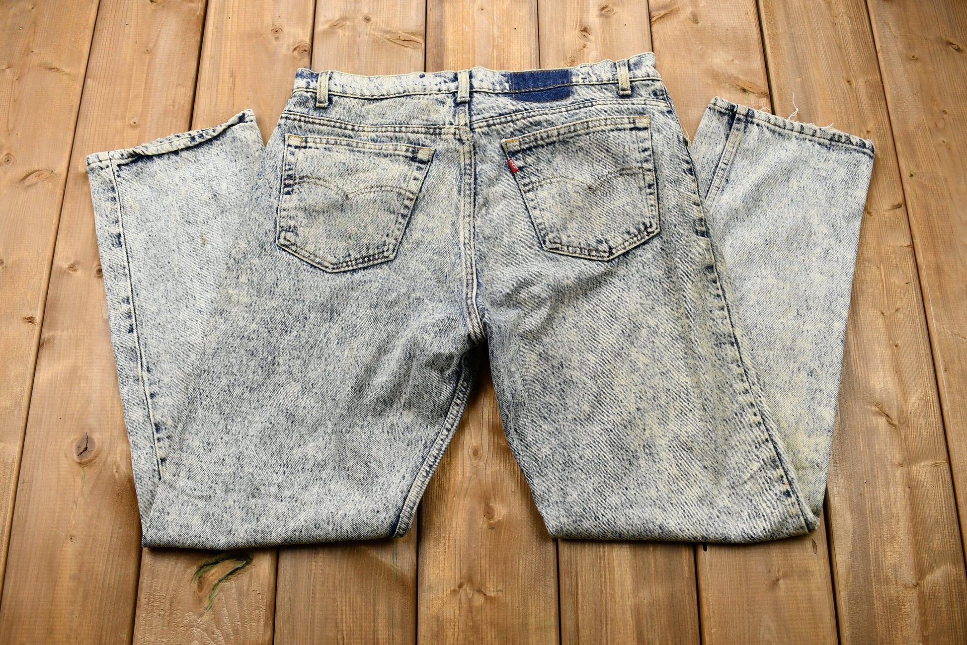 Vintage 1980s Distressed Levi's Acid-Wash Jeans