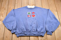 Vintage 1990s Pleasant Shade Heart Floral Embroidered Crewneck Sweatshirt