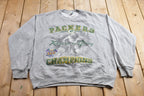 Vintage 1997 Super Bowl 31 Green Bay Packers NFL Crewneck Sweatshirt