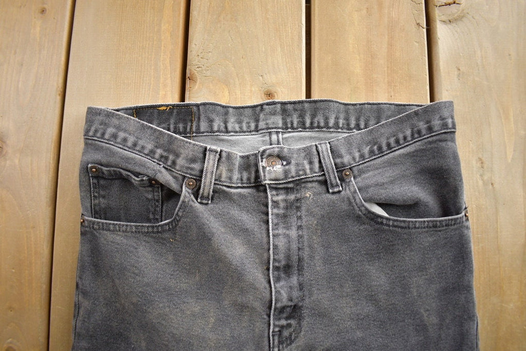 Vintage 1990s Levi's 603 Black Jeans Size 35x34 Vintage Denim