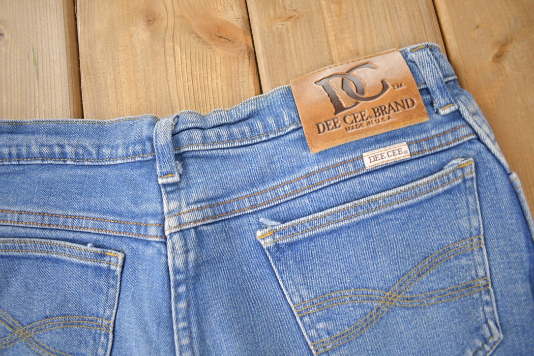Vintage 1990s Dee Cee Light Wash Women's Jeans Size 32 x 26 Made in USA