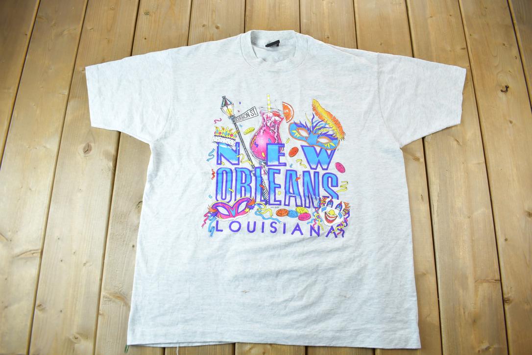 Vintage 1991 New Orleans Louisiana Mardi Gras Souvenir T Shirt