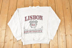 Vintage 1990s Lisbon North Dakota Crewneck Sweatshirt Men's L