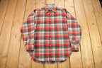 Vintage 1970s Pendleton Shadow Plaid Button Up Board Shirt