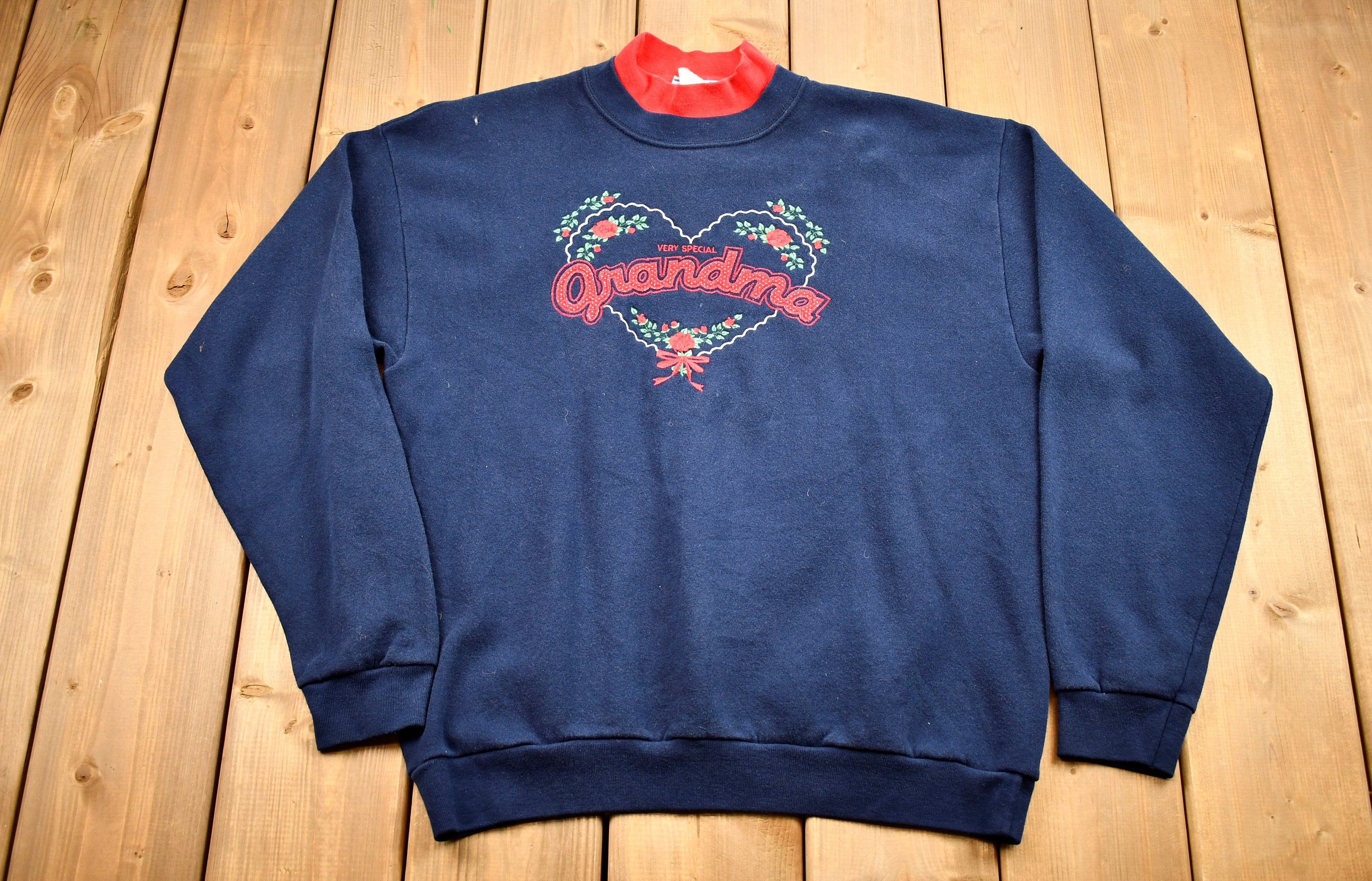 Vintage 1990s Grandma Mock Neck Crewneck