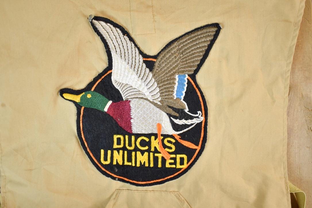 Vintage 1970s Ducks Unlimited Federal Ammo Bob Allen Sportswear Light Hunting Jacket Vest