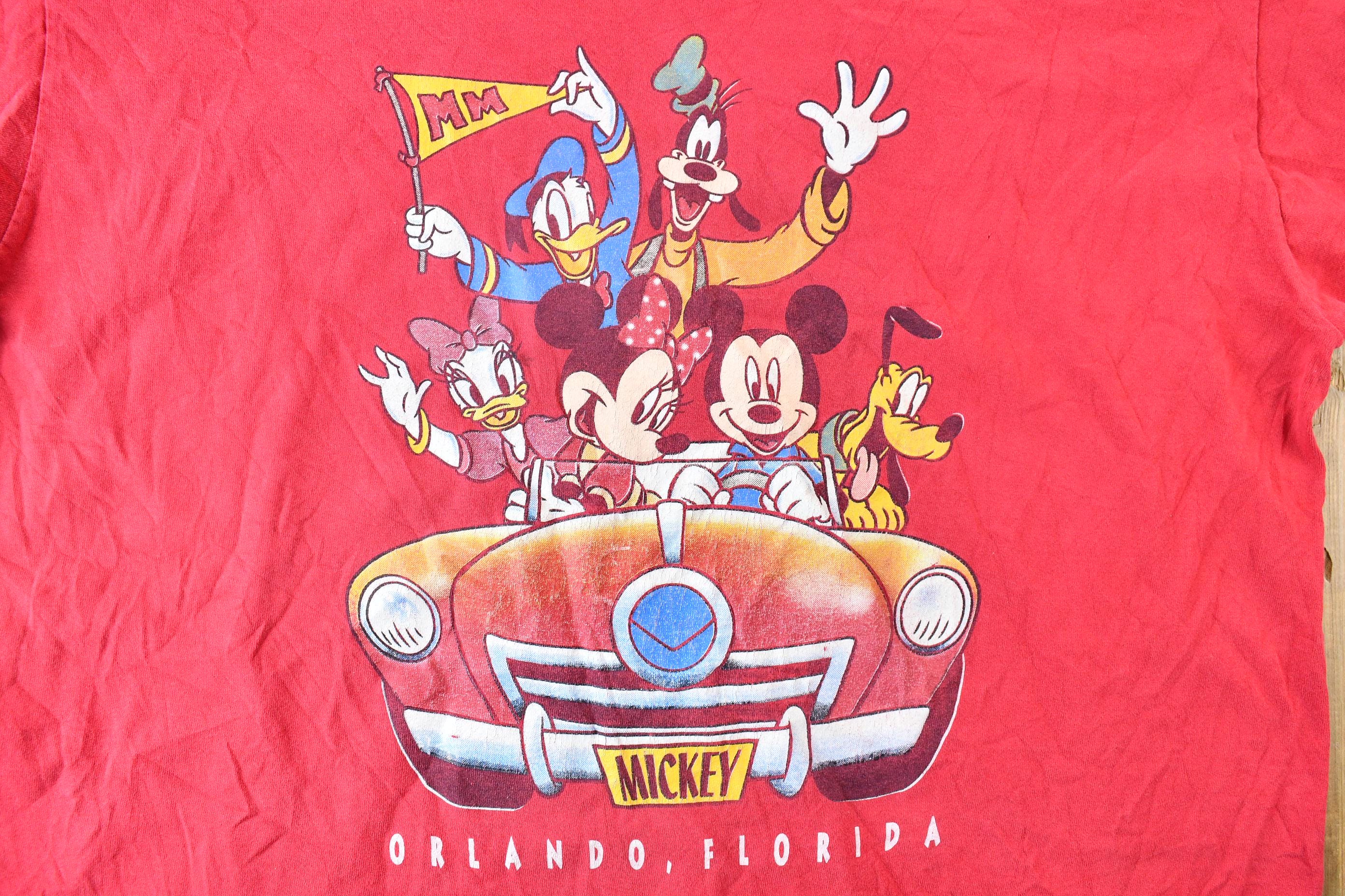 Vintage 1990s Walt Disney World Orlando Florida Souvenir Graphic T-Shirt
