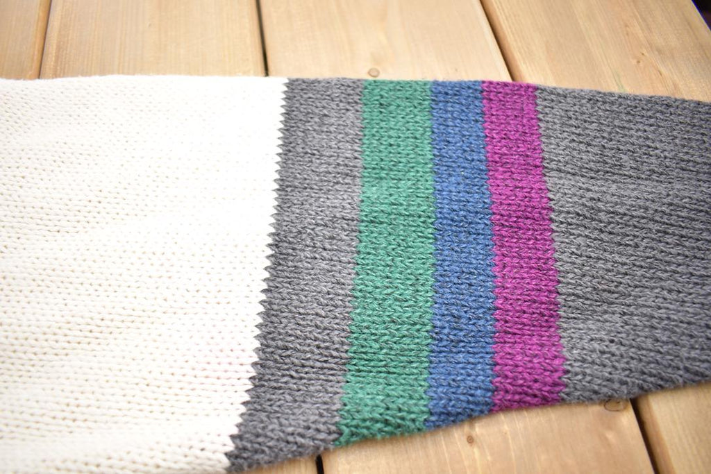 Vintage 1980s Abstract Pattern Etchings Knit Crewneck Sweater